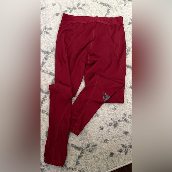 Adidas Techfit Burgundy Compression Leggings Women’s M - Picture 4 of 5